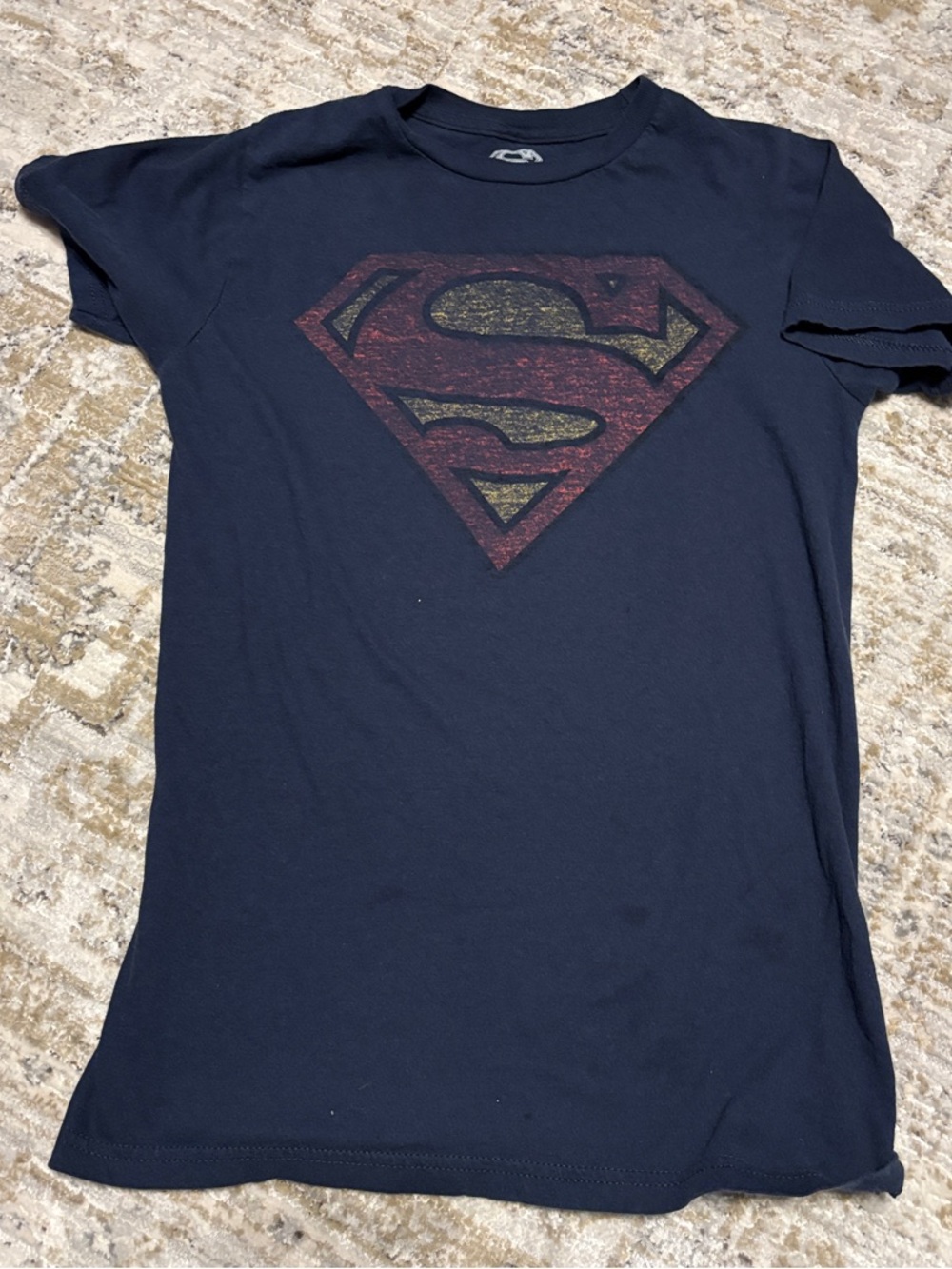 DC Comics Navy Tee with Red and Gold Superman Shield
